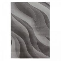 Jadorel - Tapis salon et chambre 240x340 marron rectangle tissé motif rétro-vintage lisive