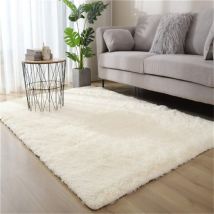 Jn.songs - Tapis Salon Shaggy Tapis Chambre Doux Moelleux Moderne pour Chambre Canapé Natte Couloir Beige - 120x200CM