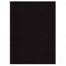 Dezenco - Tapis salon et chambre 120x160 noir rectangle tissé motif uni anvik