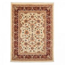Tapis orient 120x180 beige et rouge rectangle motifs orientaux CHOBAY AA