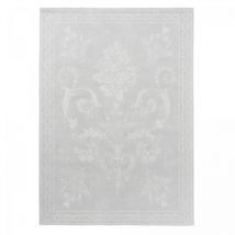Laura Ashley - Tapis salon et chambre en coton 170x240 gris et blanc rectangle fait main