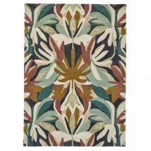 Harlequin - Tapis salon et chambre en laine 140x200 vert et beige fait à la main