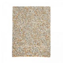 Brink&campman - Tapis salon et chambre en laine 200x300 beige et orange rectangle tissé