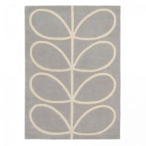 Orla Kiely - Tapis salon et chambre en laine 200x280 gris et crème fait à la main