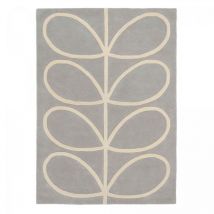 Orla Kiely - Tapis salon et chambre en laine 160x230 gris et crème fait à la main