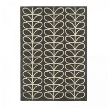 Tapis salon et chambre en laine 250x350 noir et crème fait à la main