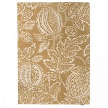 Sanderson - Tapis salon et chambre en laine 170x240 jaune fait à la main motif floral cantape