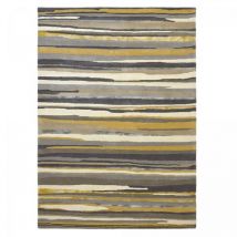 Sanderson - Tapis salon et chambre en laine 170x240 gris et taupe fait à la main
