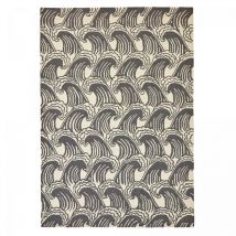 Scion - Tapis salon et chambre en laine 120x180 gris fait à la main