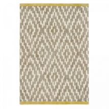 Tapis salon et chambre en laine 200x280 gris et crème fait à la main