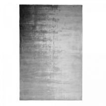 Tapis salon et chambre en viscose 200x300 gris clair et gris foncé fait main
