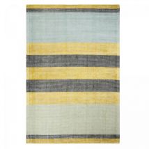 Designers Guild - Tapis salon et chambre en viscose 200x300 gris et jaune fait à la main