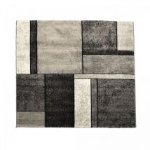 Merinos - Tapis salon et chambre 120x170 gris rectangle tissé motif géométrique bi 61