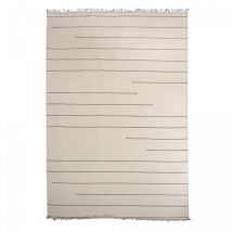 Unamourdetapis - Tapis salon et chambre en laine 300x400 beige rectangle fait main motif simple nimbus