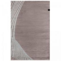 Guy Laroche - Tapis salon et chambre 160x230 rose et gris rectangle tissé motif géométrique oberoi