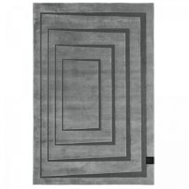 Guy Laroche - Tapis salon et chambre 160x230 gris et noir rectangle tissé motif géométrique plaza
