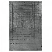 Guy Laroche - Tapis salon et chambre 190x290 gris et noir rectangle tissé motif géométrique prato