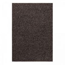 Dezenco - Tapis salon et chambre 280x370 marron rectangle tissé motif uni sakrda
