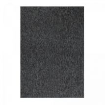 Dezenco - Tapis salon et chambre Ø200cm gris rond tissé motif uni sakrda