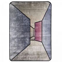 Unamourdetapis - Tapis salon et chambre en laine 160x230 gris et bleu fait à la main