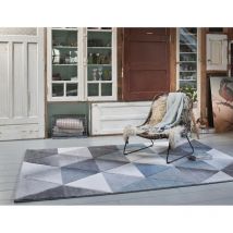 Wecon Home - Tapis scandinave intérieur géométrique Lighthouse Blanc 120x170