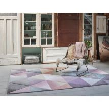 Wecon Home - Tapis scandinave intérieur géométrique Lighthouse Rose 160x225