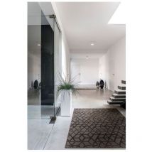 Vivabita - Tapis scandinave laine et viscose géométrique Boubou Anthracite 240x340