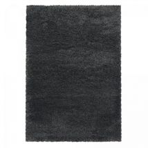 Jadorel - Tapis longs poils shaggy 80x150 gris tissé rectangle motif uni uni b