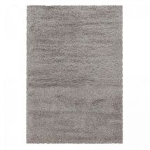 Jadorel - Tapis longs poils shaggy Ø120cm beige tissé rond motif uni uni b
