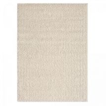 Jadorel - Tapis shaggy 80x150 crème tissé rectangle motif uni unila