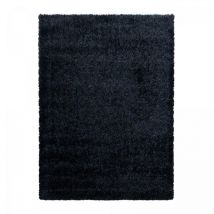 Unamourdetapis - Tapis longs poils shaggy 240x340 noir tissé rectangle motif uni uni a