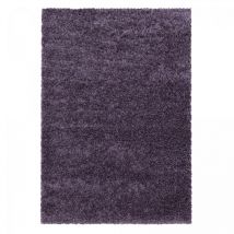 Jadorel - Tapis poils longs shaggy 160x230 violet tissé rectangle motif uni uni i