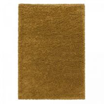 Jadorel - Tapis poils longs shaggy 240x340 or tissé rectangle motif uni uni i