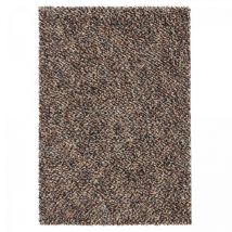 Brink&campman - Tapis shaggy 140x200 bleu et gris tissé en laine rectangle motif faux uni dots