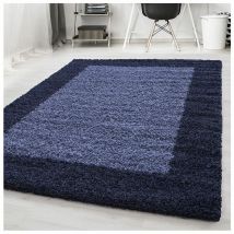 Allotapis - Tapis shaggy contemporain rectangle Ximoz Bleu marine 240x340
