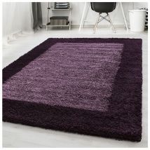 Allotapis - Tapis shaggy contemporain rectangle Ximoz Violet 300x400