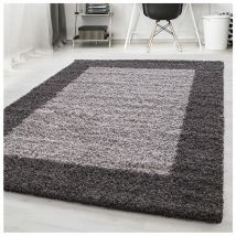 Allotapis - Tapis shaggy contemporain rectangle Ximoz Gris 300x400