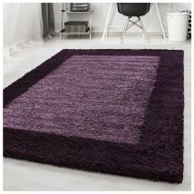 Allotapis - Tapis shaggy contemporain rectangle Ximoz Violet 160x230