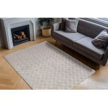 Tapis shaggy doux relief moderne Elan Gris 160x230