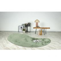 Hellocarpet - Tapis original effet peau de mouton doux uni Rocco Jade 160x230