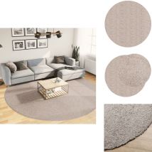 Tapis shaggy pamplona poils longs moderne beige ø 280 cm - Tapis Shaggy - Tapis - Tapis à Poils Longs - Tapis De Sol