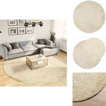 Tapis shaggy pamplona poils longs moderne doré ø 280 cm - Tapis Shaggy - Tapis - Tapis à Poils Longs - Tapis De Sol