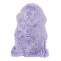Tapis peau de mouton longs poils shaggy 60x95 violet en laine SHEPHERD