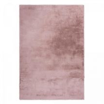 Jadorel - Tapis longs poils shaggy 200x290 vieux rose tissé rectangle motif uni emotico