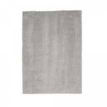 Unamourdetapis - Tapis longs poils shaggy 60x110 gris fait à la main rectangle motif uni chic