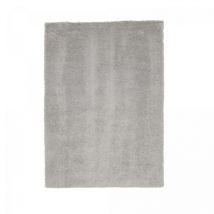 Unamourdetapis - Tapis longs poils shaggy 200x290 gris fait à la main rectangle motif uni chic