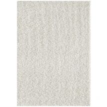 Sanat Hali - Tapis shaggy 80x150 crème tissé rectangle motif uni sg loca