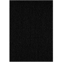 Sanat Hali - Tapis shaggy 120x170 noir tissé rectangle motif uni sg loca
