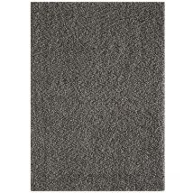 Sanat Hali - Tapis shaggy 120x170 gris tissé rectangle motif uni sg loca