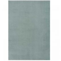 Unamourdetapis - Tapis lavable 30°C 140x200 Bleu, tapis shaggy uni à longs poils